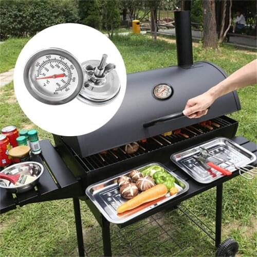 Barbecue Charcoal Grill Thermometer Pit Wood Smoker Thermometer Temperature Gauge Grill Pit Thermometer Fahrenheit/℃ Kitchen