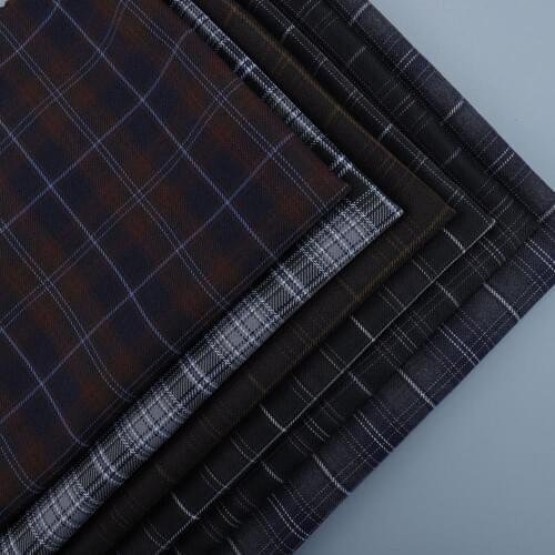 Polyester plaid Japanese and Korean handmade uniform JK pleated skirt dress bow tie suit fashion fabric