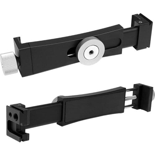 Universal Aluminum Alloy Cold Shoe 5.5-13inch Phone Tablet Holder Clamp Clip with 1/4" 3/8" Quick Loading Board For Tripod