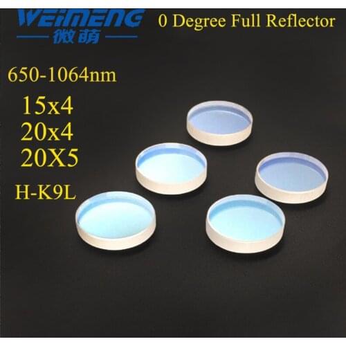 Weimeng 0 degree 15*4 20*4 20*5 650-1064nmHR Laser Full Reflector Lens H-K9L plano cutting welding marking beauty machine