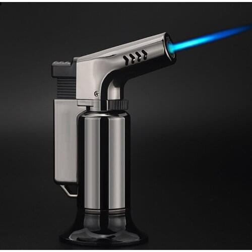 Outdoor BBQ Lighter Cigar Torch Turbo Lighter Jet Butane Gas Cigarette 1300 C Spray Gun Windproof Metal Pipe Lighter For Kitchen