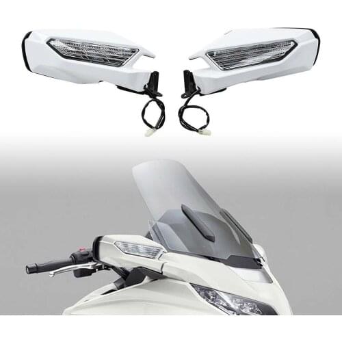 Motorcycle Rearview Mirror LED Turn Signal Clear Lens For Honda Goldwing GL1800 2018-2020 2019 blue/white/matte black