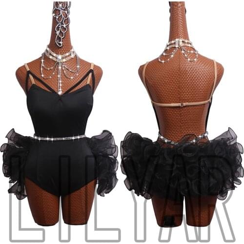 New Latin Dance Dress Competition Dress Costumes Skirt Performing Dress Adult Customize Children Red Matador Skirt Split Skirtes
