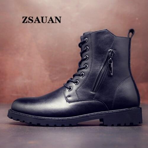 ZSAUAN Men's Motorcycle Boots