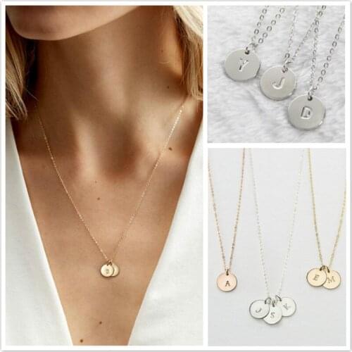 1pc Multicolor Necklace Party Favors Gift for Girlfriend Initial Letter Valentines Day Presents Bridesmaid Gift Wedding Souvenir