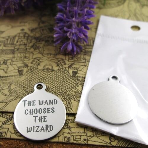 20pcs--"The wand chooses the wizard"stainless steel charms more style for choosing DIY Charms pendants for necklace