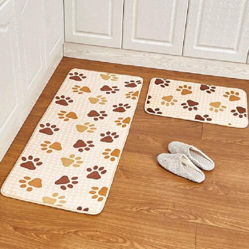 2PCS Modern Kitchen Mat doormat Anti-slip Floor Kitchen Rugs Balcony Bathroom Carpet Set Bath Mats Water Absorption Tapete Door