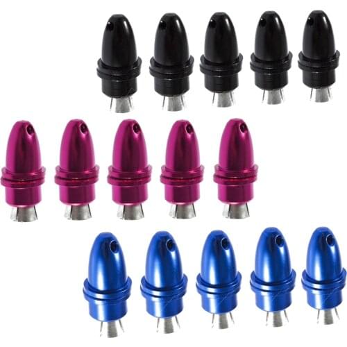 20pcs/lot 3.17mm RC Aluminum Bullet Propeller Adapter Holder For RC Brushless Motor Airplane Plane Helicopter Propeller Cap