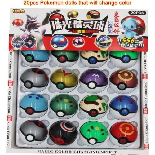 30pcs Takara Tomy Glow Pokemon Pet Elf Ball Pikachu Variety Styles Toy Pokemons Toys Poke Kids Figures Hot Home Decoration Gift