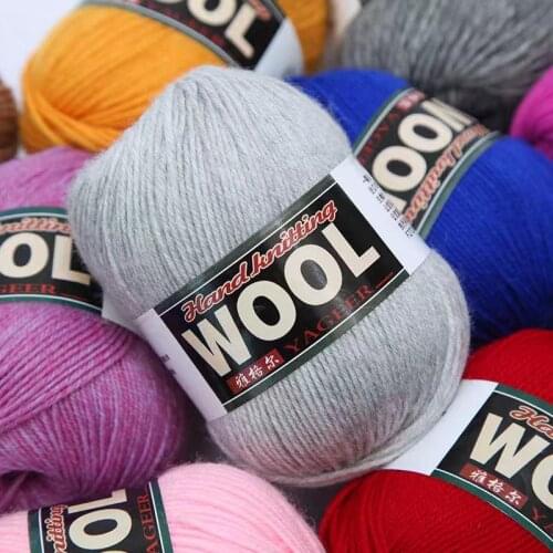 50g Silk Wool Knitting Yarn Mongolian Cashmere Thick Wool Thread Crochet Needlework Yarns Scarf Sweater Eco-friendly yarn AQ318