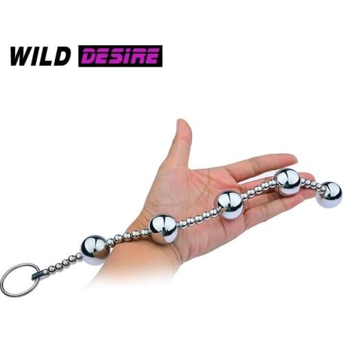 Chain ball for ass Sex tools for females Stainless Steel ball anal plug Onal Sex products Butt plug steel BDSM Toys Lesbian 18