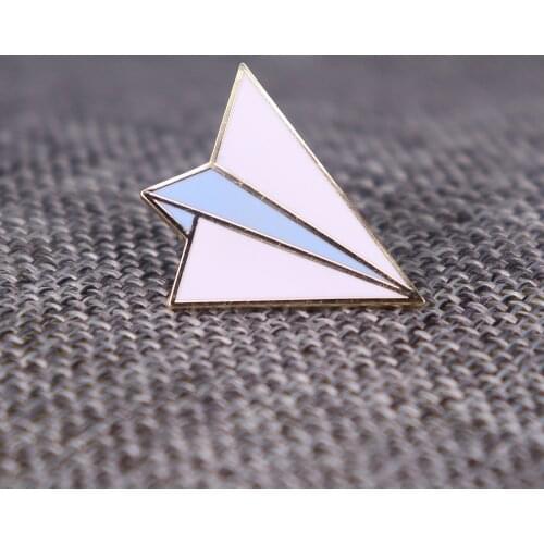 Paper crane hard enamel pin badge brooch