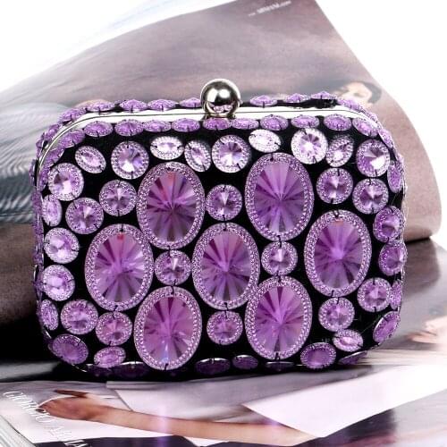 Color Diamond Clutch Evening Bags Women Fashion Brand Squre Small Dinner Handbags Purses Ladies Crossobody Bag Wedding Party