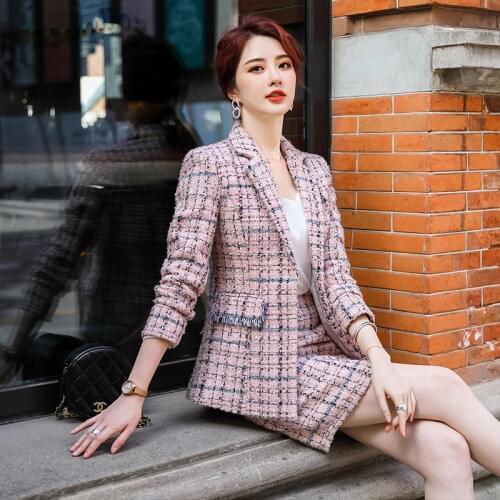 High Quality Fabric Long Sleeve Business Suits Formal OL Styles Autumn Winter Women Office Work Wear Professional Blazers Set