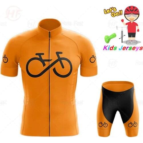 Kids Cycling Jersey Set Child Bicycle Wear Sports Suit Boys Short Sleeve Summer Cycling Clothing MTB Bike Jersey Set
