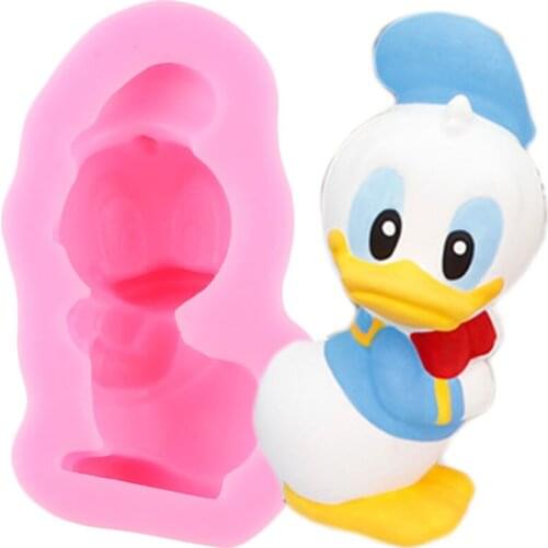 Disney Donald Duck Silicone Mold Animals Aromatherapy Wax Plaster Soap Resin Mould Chocolate Candy Fondant Cake Decorating Tools