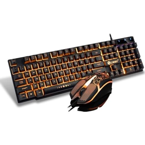 GTX300 USB Wired 104 Keys RGB Backlight Ergonomic Gaming Mouse Keyboard Set