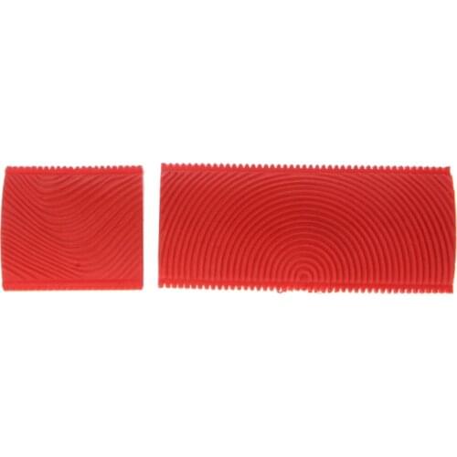 2PCS Imitation Wood Grain Paint Roller Brush Wall Texture Art Painting Tool Set G32C