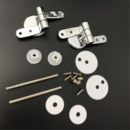 Hardware Toilet Seat Bathroom Hinges Replacement Screw Fittings Zinc Alloy Threaded Rods Accessories ToiletSeat Chrome Fixings