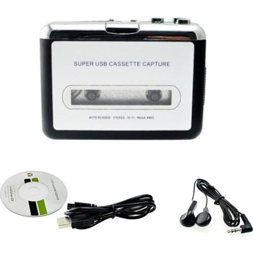Cassette Tape to MP3 CD Converter Capture Audio Music Player Portable Tape Player Mini USB