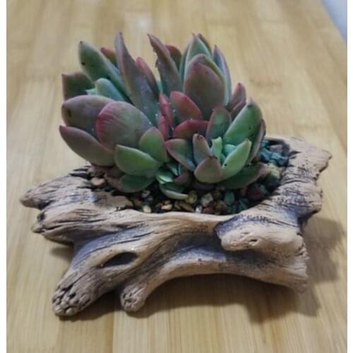 Creative Decorating Flowerpot Mould Handmade 3d Tree Root Clay Craft Silicone Pot Mold for Concrete Cement Desktop Planter Molds