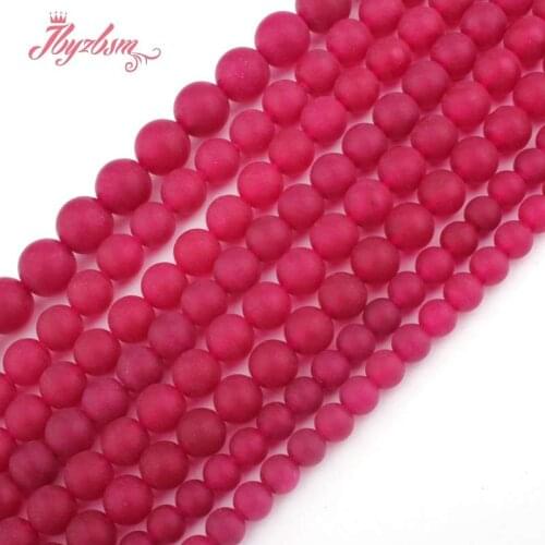 6,8,10mm Frost Matte Round Beads Ball Plum Jades Stone Beads For DIY Necklace Bracelats Earring Jewelry Making 15" Free Shipping