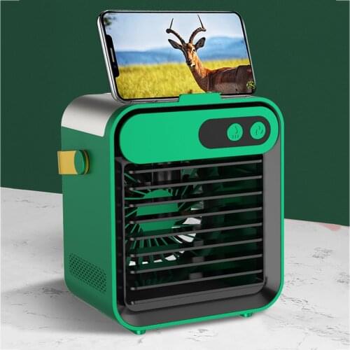 Air Cooler Fan Desktop Air Conditioner Fan Tabletop Cooling Fan with Hidden Makeup Mirror 3 Speed Fan for Home Living Room