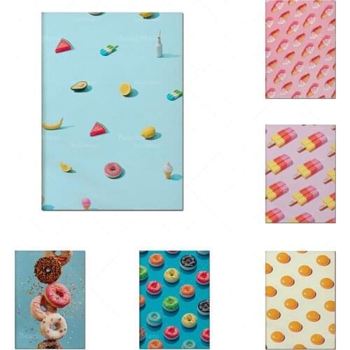 Summer fruit wall hanging, egg poster, macaron cake, burger template poster canvas painting Nordic kitchen posters and prints ho