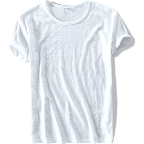 New style Clothing brand T Shirt Men Cotton Short Sleeve Summer Slim Men Tops Tees white t Shirts mens Solid TShirt Mens Camisa