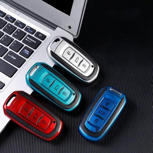 Soft TPU Car Key Case Cover For Geely Atlas Boyue NL3 EX7 EmgrandX7 EmgrarandX7 SUV GT GC9 borui Accessories for Car