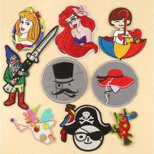 New Cartoon Character Computer Embroidery Pirate Princess Embroidery Cloth Patch Exclusive Clothing Accessories Patch