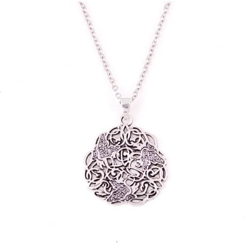 Pendant Necklace For Women Men Three Crows Ravens Triskele Pattern Charm Amulet Gift Personality Zinc Alloy Provide Dropshipping