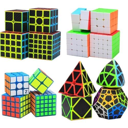 Z cube Full Sets Magic cube Sticker Speed 3x3x3 4x4x4 Magic Magico Cube Magico Educational Brain puzzle Toys For Children Adult