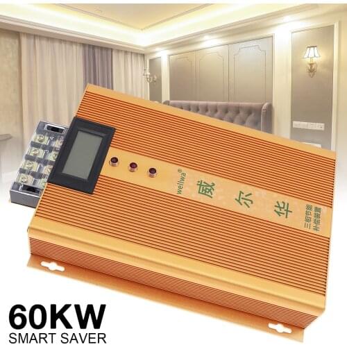 AC 90 - 450V 60KW Industrial Three Phase Intelligent Electricity Saving Box with LED Display Independent Fuse for 380V Electric