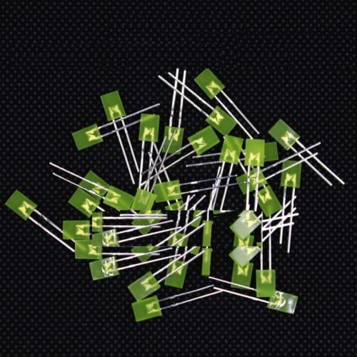 100PCS 2x5x7mm 2*5*7MM Rectangle LED Yellow Colour Yellow Light Emitting Diode