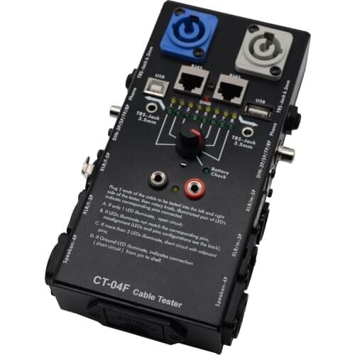 RQSONIC CT-04F Professional Audio New Design RJ45 Network Lan Cable Tester