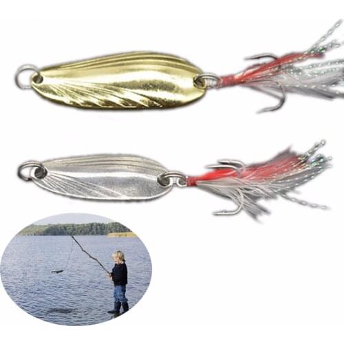 Fishing spoon lure metal lure silver/gold spoon bait hard lure fishing tackle 7g 14g