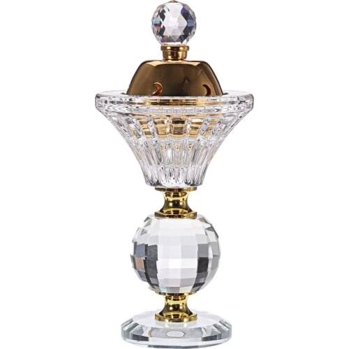 Crystal Frankincense Resin Burner Arabian Incense Holder for Oud Incense Sticks,Office and Bedroom Decoration Supplies