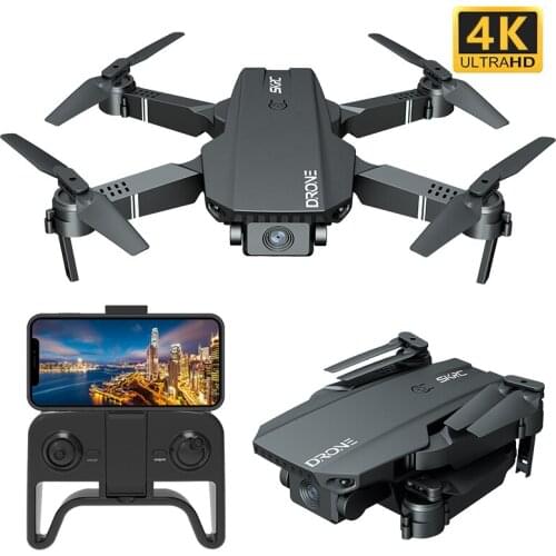 S107 RC Quadcopter Folding Drone Helicopter with 4K Profesional HD Camera FPV Racing GPS Wide Angle Foldable Toys Fall Resistant