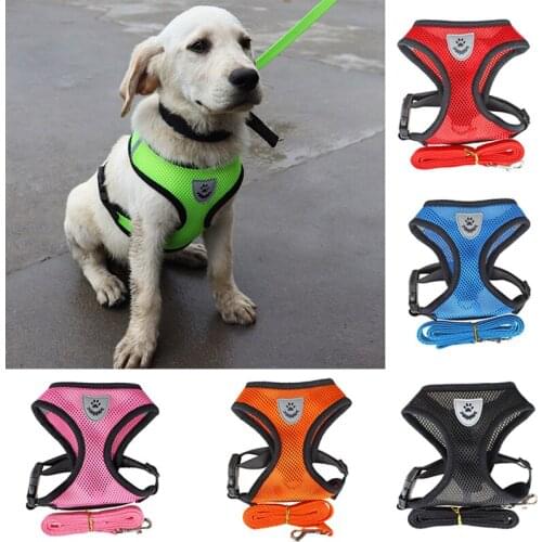 Mesh Cat Harness and Leash Breathable Reflective Kitten Cats Harnesses Small Dog Puppy Harness for French Bulldog Chihuahua Pug