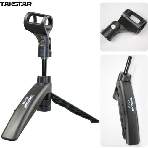 Takstar ST-102 ABS material microphone tripod plastic folding tripod for microphones,collapsible, removable, easy to carry