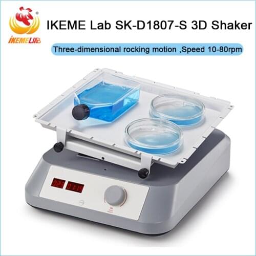 LED Digital Three-Dimensional Shaker 10-80rpm Adjustable Speed Small Lab Orbital Shaker Lab Hybrid Oscillato Cell Culture Shaker