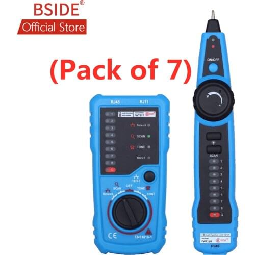 BSIDE FWT11 Network Cable Tester RJ11 RJ45 Telephone Wire Tracker Tracer Toner Ethernet LAN Line Finder (Pack of 7)