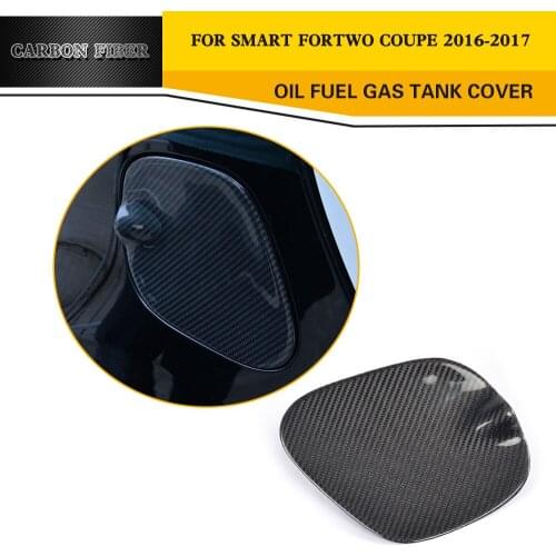 Carbon fiber Auto Exterior Oil Gas Fuel Tank Cap Cover for Mercedes-Benz Smart Fortwo Coupe 2-Door 2016-2017