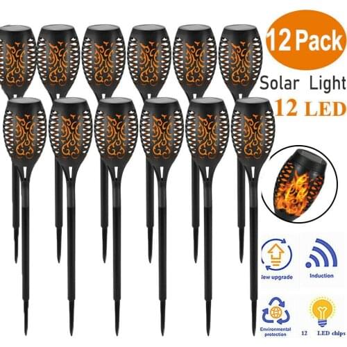 Solar Flame Light Outdoor Flickering Lamp Dancing Light Waterproof Landscape Night Lamp Garden Light Lawn Patio Path