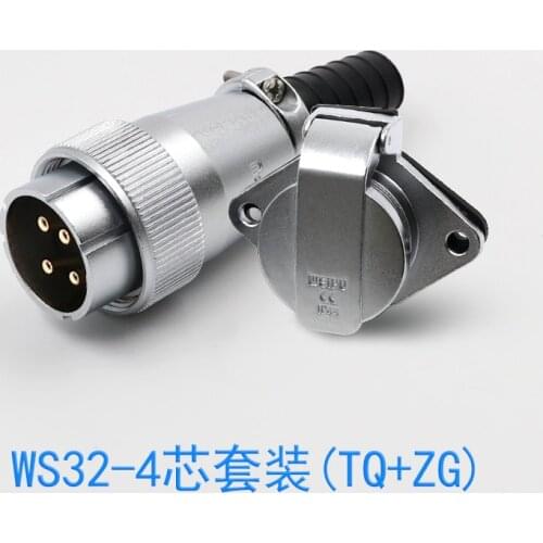 WS32 TQ+ZG Industrial Panel Bulkhead Plug Socket Adapter Waterproof Power Electronic Connector IP67 4 6 8 10 10B 11 12 13 19 Pin