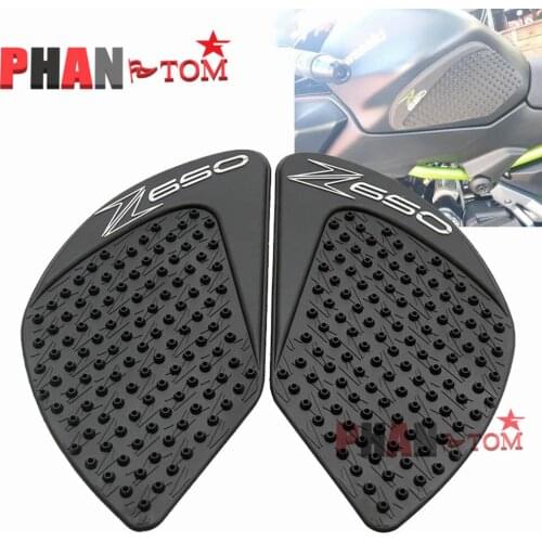 Motorcycle Tank Pad Protector Sticker Decal Gas Knee Grip Tank Traction Pad Side For KAWASAKI Z650 Z 650 2017