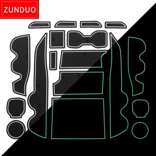 ZUNDUO Car Anti-Slip Gate Slot Mat for Toyota Tacoma 2016 2017 2018 2019 Accessories Rubber Pad Holders Non-Slip Mats Coaster