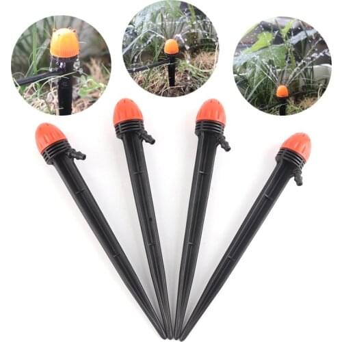 POM Drip Irrigation Sprinkler Adjustable lengthen 8-Holes Ground Dripper Garden Plants Vegetable Watering 18.5CM Nozzle 20~50Pcs
