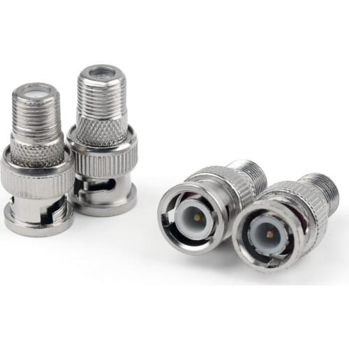 Areyoursho 50 Pcs Premium F-Type Female To BNC Male Coax RF Connectors CCTV RG6 RG59 New Arrival Plug Jack Connector